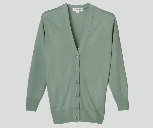 ロングカーディガンＤ－１００２緑Ｌ