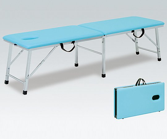 折りたたみ診察台[有孔・ムーブタイプ] スカイブルー TB-1008U 50