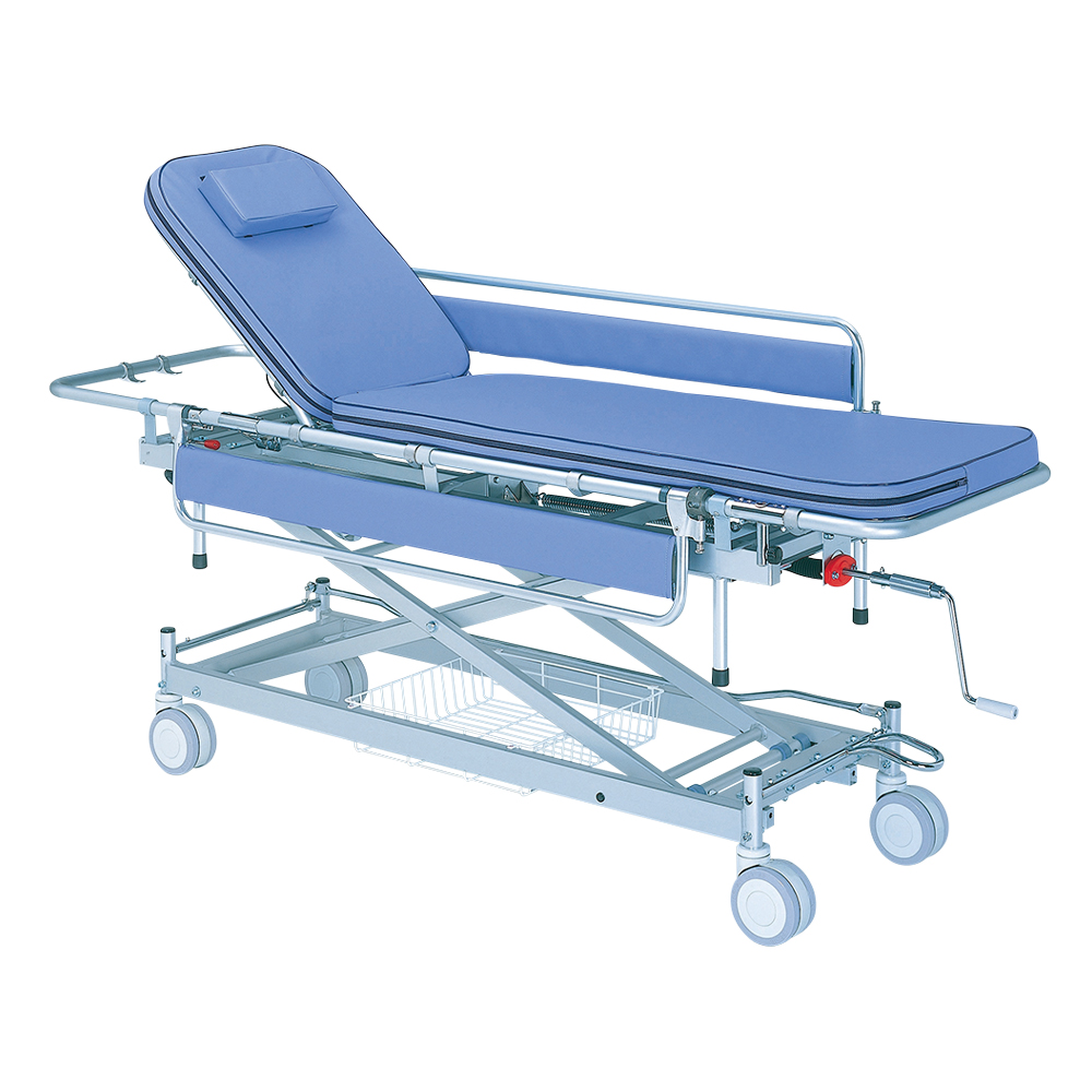 担架固定型ストレッチャー[省力昇降式] （背上げ機構付き） TY229FS-DB