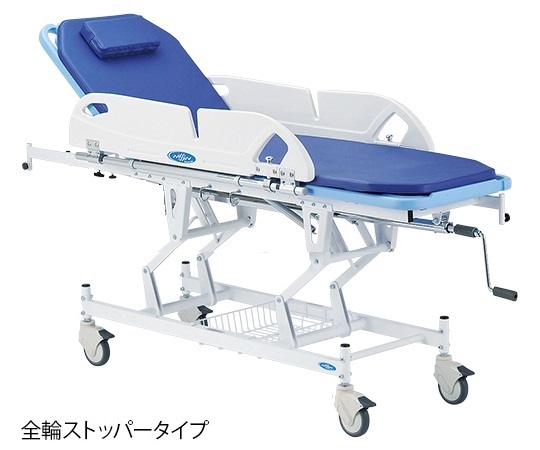 昇降式ストレッチャー 全輪ストッパー 背上げ有り NBST-210EB