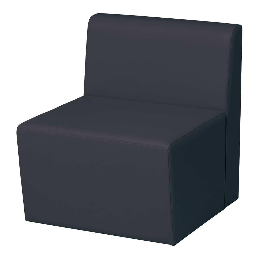 システムソファ 背付き ストレート 600mm ブラック RO-S600(BK)