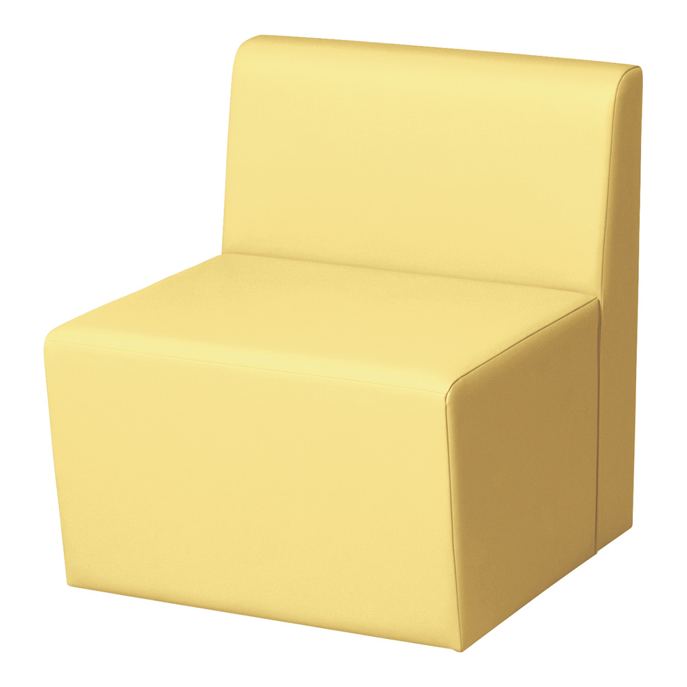 システムソファ 背付き ストレート 600mm イエロー RO-S600(YE)