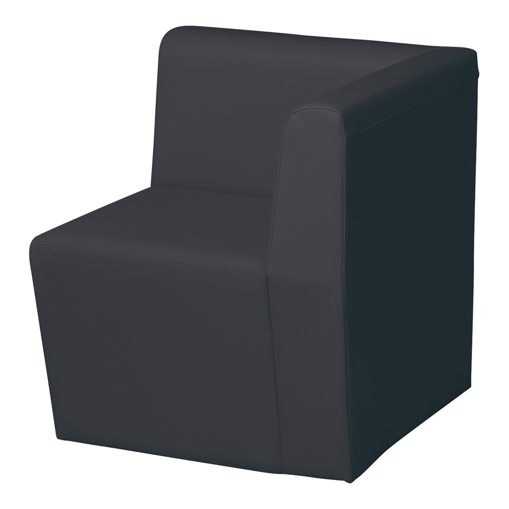 システムソファ 背付き コーナー左 ブラック RO-SL90(BK)