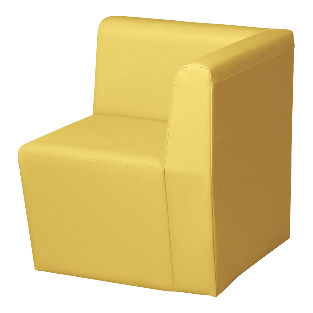 システムソファ 背付き コーナー左 イエロー RO-SL90(YE)