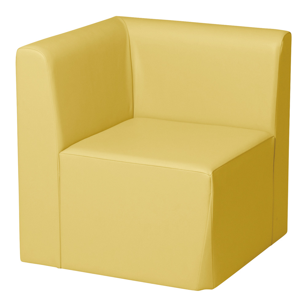 システムソファ 背付き コーナー中央 イエロー RO-SC90(YE)