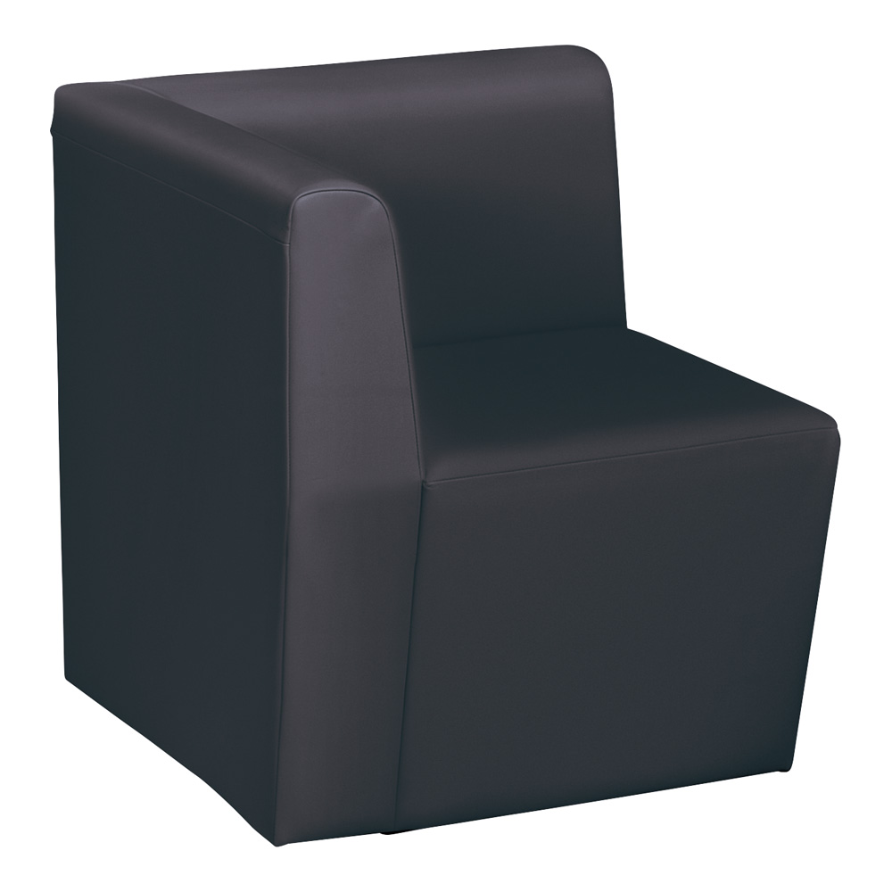 システムソファ 背付き コーナー右 ブラック RO-SR90(BK)