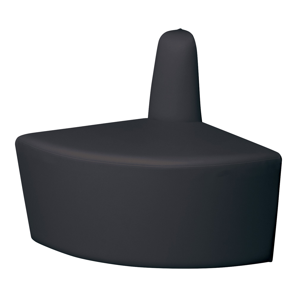 システムソファ 背付き アールコーナー外 ブラック RO-SOR90(BK)