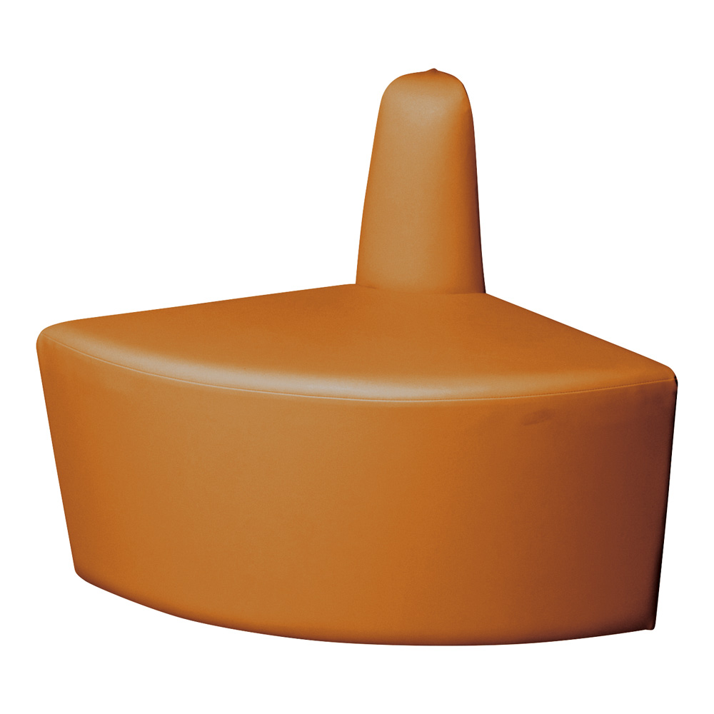 システムソファ 背付き アールコーナー外 オレンジ RO-SOR90(OR)