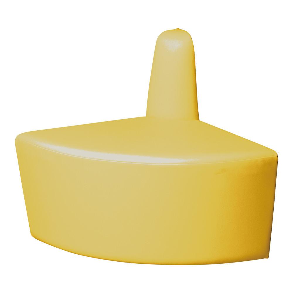 システムソファ 背付き アールコーナー外 イエロー RO-SOR90(YE)