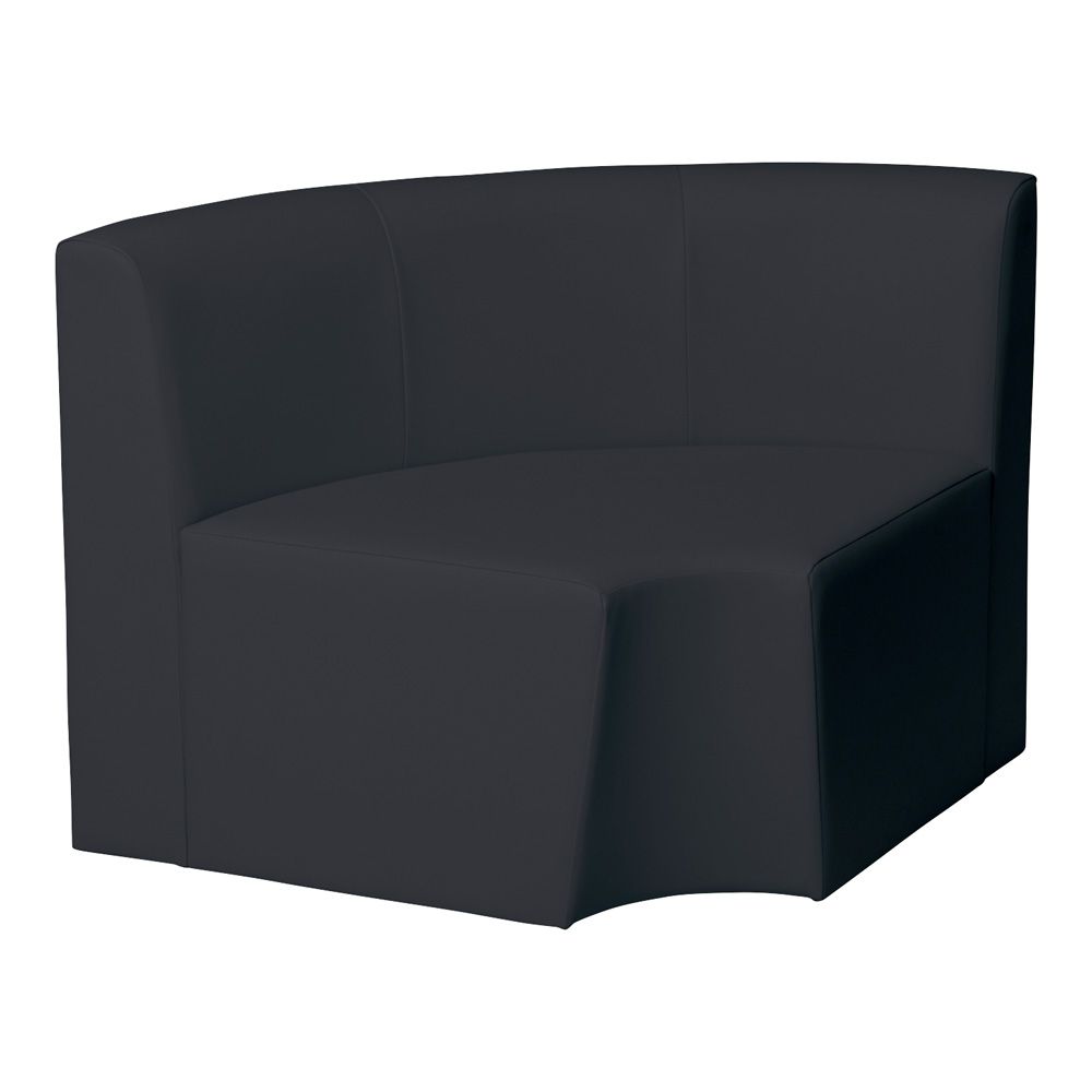 システムソファ 背付き アールコーナー内 ブラック RO-SIR90(BK)