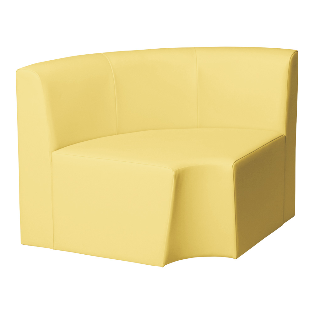 システムソファ 背付き アールコーナー内 イエロー RO-SIR90(YE)