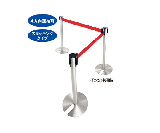 ガイドポール スタッキングタイプ レッド 入数10台 61-375-1-5