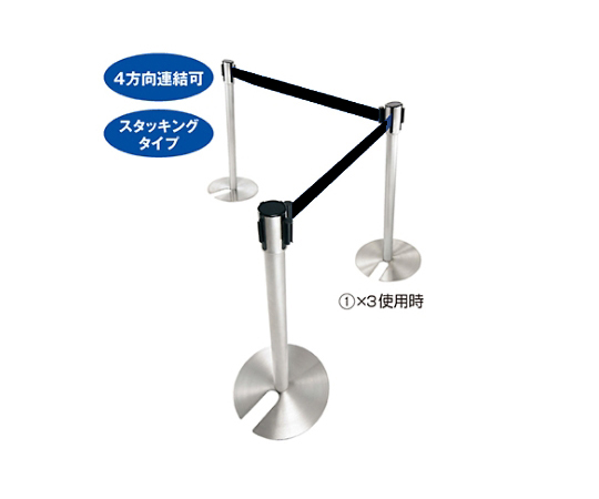 ガイドポール スタッキングタイプ ブラック 入数10台 61-375-1-6