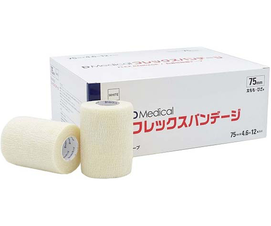DMedical ﾌﾚｯｸｽﾊﾞﾝﾃﾞｰｼﾞ ﾎﾜｲﾄ 75mm 12本入 DFB-75 WH
