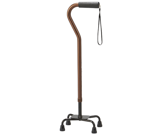 アルミ製４点支柱杖　ブラウン　ＡＱ－１１