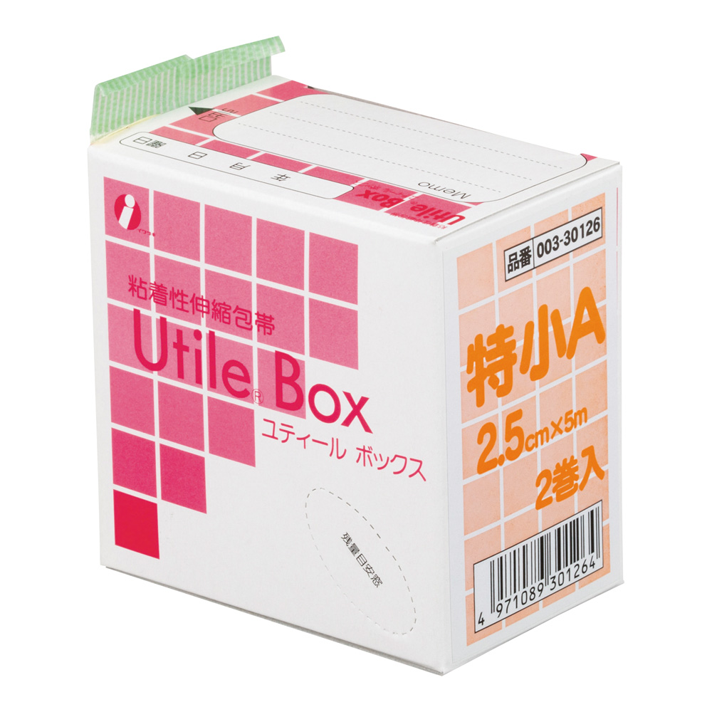 粘着性伸縮包帯（ユティールボックス）特小 2巻×6小箱入　003-30126